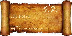 Ill Petra névjegykártya